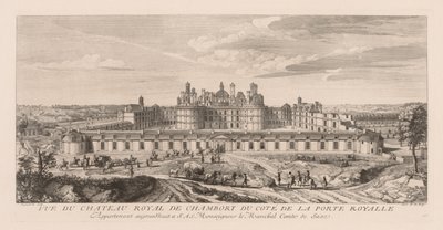 Vista del castello reale di Chambord, dal lato della Porta reale da Jacques Rigaud