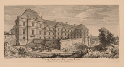 Vista del castello reale di Blois, presa dal lato della campagna da Jacques Rigaud