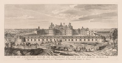 Vista del Castello reale di Chambord, dal lato della Porta reale da Jacques Rigaud