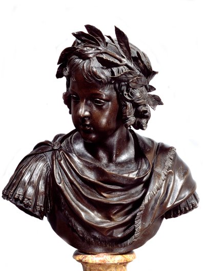 Busto in bronzo di Luigi XIV (1638-1715) bambino detto il Romano da Jacques Sarazin
