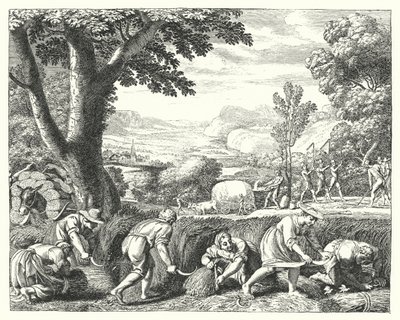 Scena di raccolto da Jacques Stella