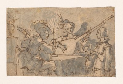 Compagnia musicale alla luce delle candele da Jacques Stella