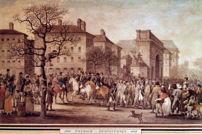 Campagna di Francia nel 1814: ingresso a Parigi dei prigionieri degli eserciti alleati da Jacques Swebach Desfontaines