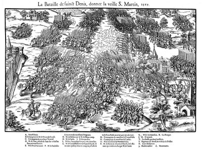 Battaglia di St Denis, Guerre Religiose Francesi, 10 novembre 1567 da Jacques Tortorel