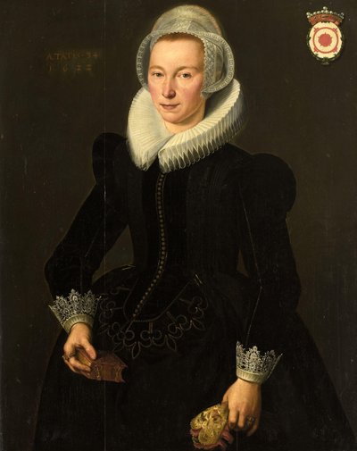 Ritratto di Grietje Adriaensdr Grootes (1588-1624) da Jacques Waben (attributed to)