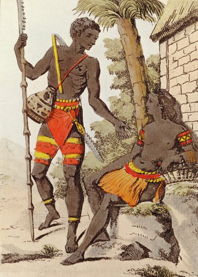 Uomo e donna delle isole Palau, 1805 da Jacques after Grasset de Saint Sauveur