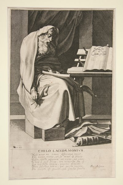 Chilo Lacedaemonius, #3 dalla serie I Sette Saggi della Grecia da Jacques de Gheyn III