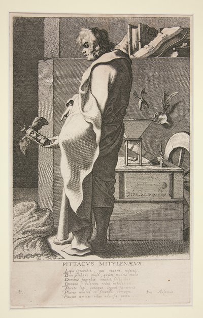 Pittaco di Mitilene, #4 dalla serie I sette saggi della Grecia da Jacques de Gheyn III