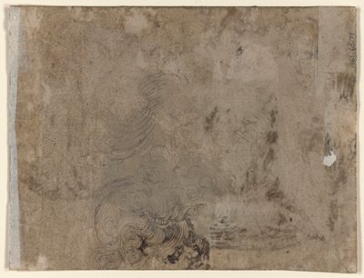 Un Giovane Seduto a un Tavolo (recto); Testa di un Bambino con Capelli Ricci (verso) da Jacques de Gheyn II