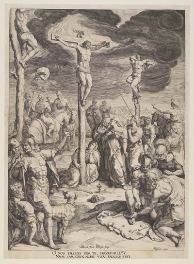 Cristo in croce tra due ladri da Jacques de Gheyn II
