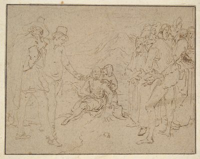 Giobbe su un Letamaio, Provato dai suoi Amici da Jacques de Gheyn II