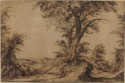 Paesaggio con contadini dormienti da Jacques de Gheyn II
