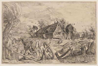 Paesaggio con casa colonica da Jacques de Gheyn II