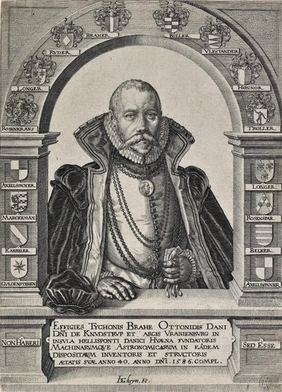 Ritratto di Tycho Brahe, astronomo (senza cappello) da Jacques de Gheyn II