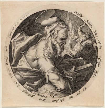San Luca, piatto terzo de I quattro evangelisti da Jacques de Gheyn II