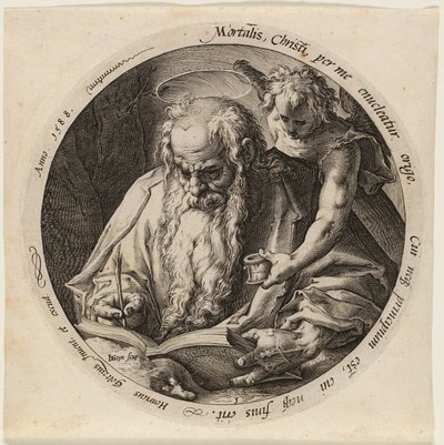 San Matteo, piatto unico de I quattro evangelisti da Jacques de Gheyn II