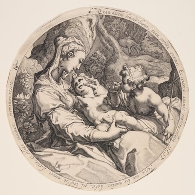 Vergine con Bambino e San Giovanni Battista da Jacques de Gheyn II