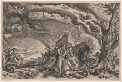 Le streghe si preparano per il Sabbath da Jacques de Gheyn II