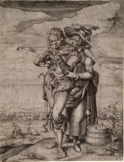 Il balestriere e la lattaia da Jacques de Gheyn the Younger