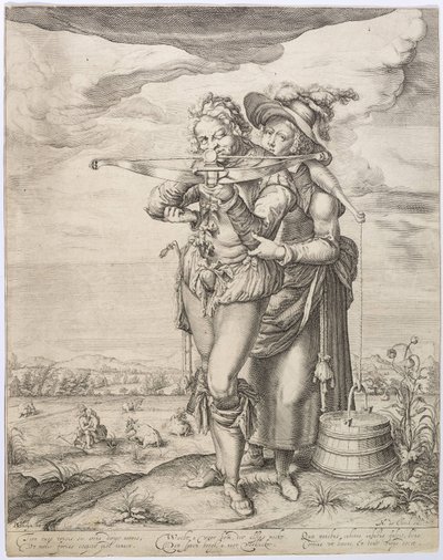 Il balestriere e la lattaia, c. 1610 da Jacques de Gheyn the Younger