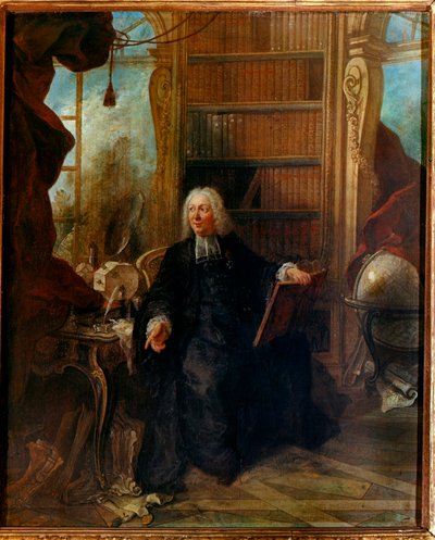 Abate Jean Antoine Nollet fisico francese nel suo gabinetto della Muette da Jacques de Lajoüe