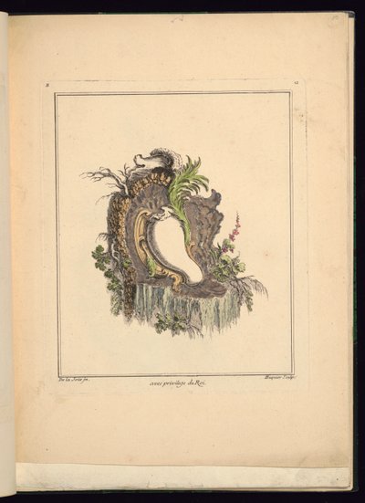 Design per Cartouche Asimmetrico da Jacques de Lajoüe