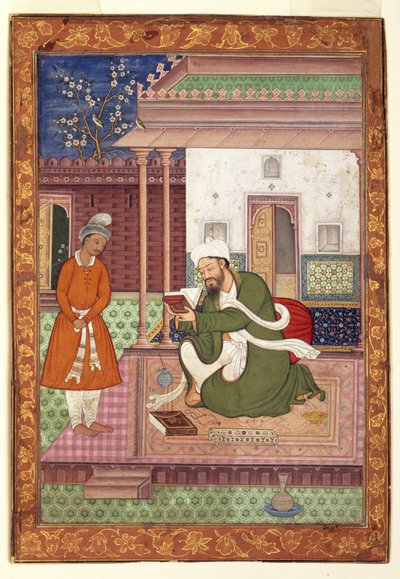 Un uomo erudito con il suo allievo, c.1570 da Jagjivan