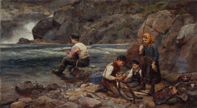 Pescatore e bambini da Jahn Ekenaes