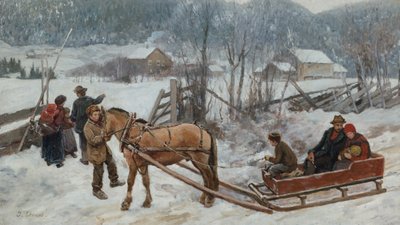 Ritorno dal viaggio in slitta da Jahn Ekenaes
