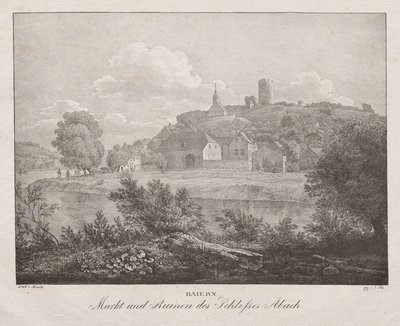 Baviera, Mercato e Rovine del Castello di Abach da Jakob Alt