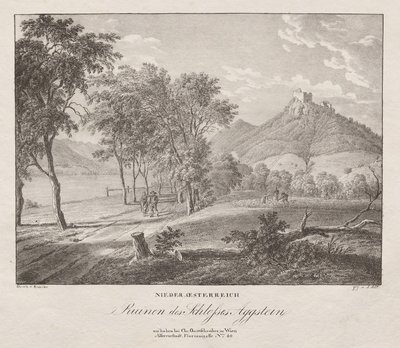 Bassa Austria, rovine del castello Aggenstein da Jakob Alt