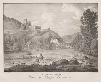 Bassa Austria, rovine del castello Hinterhaus da Jakob Alt