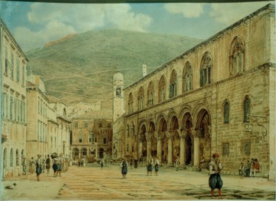 Piazza a Ragusa (Dubrovnik) da Jakob Alt