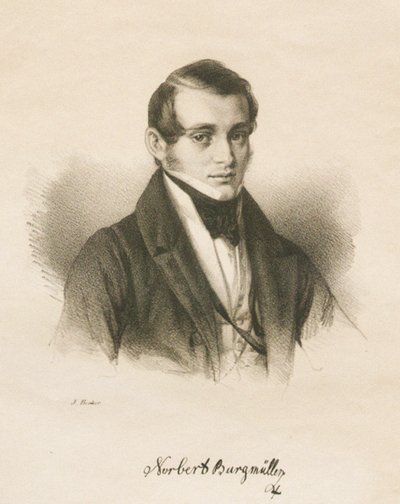 Ritratto del Compositore Norbert Burgmüller da Jakob Becker