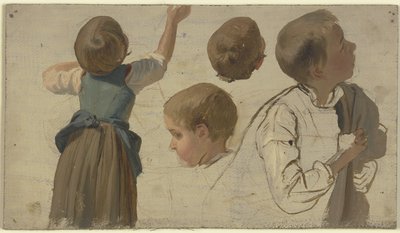 Studi di un bambino da Jakob Becker