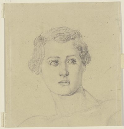Testa di giovane uomo in primo piano da Jakob Becker