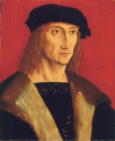 Ritratto di un uomo con cappotto foderato di pelliccia, catena d