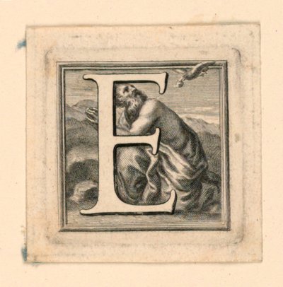 Lettera maiuscola decorata E da Jakob Frey