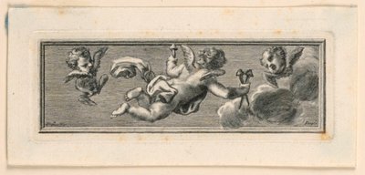 Vignetta con angeli e strumenti della Passione da Jakob Frey