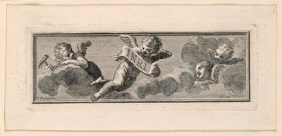 Vignetta con angeli e strumenti della Passione da Jakob Frey