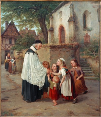 Il parroco del villaggio da Jakob Fürchtegott Dielmann