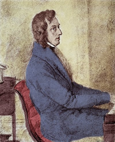 Ritratto di Frederic Chopin, compositore polacco da Jakob Goetzenberger