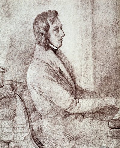 Ritratto di Federico Chopin (1810-1849), compositore polacco da Jakob Götzenberger