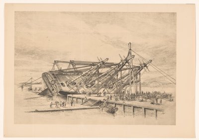 Calafataggio di una nave a specchio da Jakob Haig