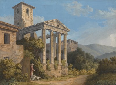 Il Tempio di Ercole a Cori, vicino a Velletri da Jakob Philipp Hackert