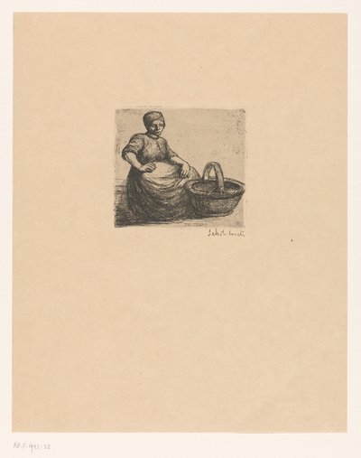 Contadina con cesta da Jakob Smits (signed by artist)