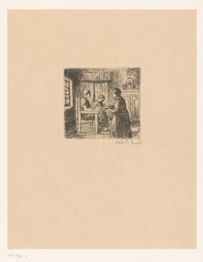 Interno con tre persone da Jakob Smits (signed by artist)
