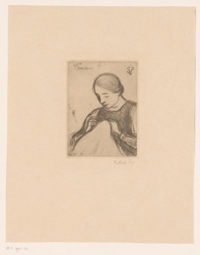 Ritratto di Malvina Dedeyn con ricamo da Jakob Smits