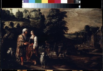 Giacobbe incontra Rachele al pozzo da Jakob Wabbe