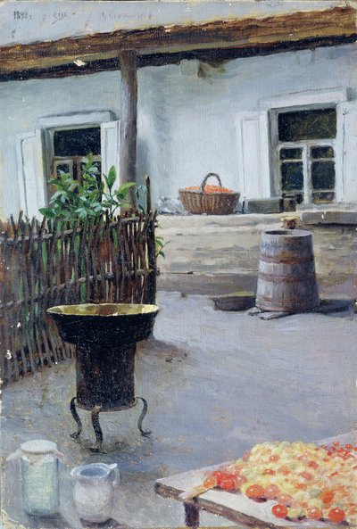 Cottura della marmellata, 1892 da Jakov Jakovlevich Kalinichenko